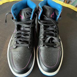 Jordan 1 Mid Radio Raheem 9.5 Not Used Black White Blue Purple